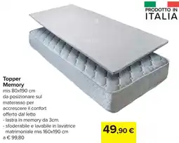 Carrefour Topper Memory offerta