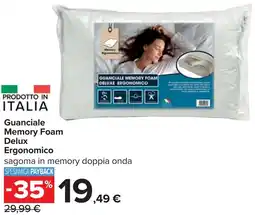 Carrefour Guanciale Memory Foam Delux Ergonomico offerta