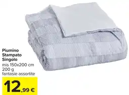 Carrefour Piumino Stampato Singolo offerta