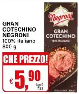 Il Gigante Gran cotechino NEGRONI offerta