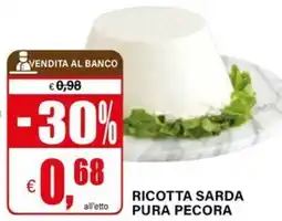 Il Gigante Ricotta sarda pura pecora offerta