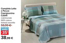 Carrefour Completo Letto o Parure Copripiumino Caleffi offerta