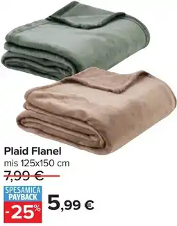 Carrefour Plaid Flanel offerta