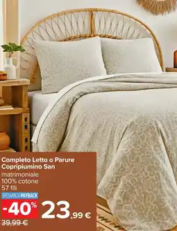 Carrefour Completo Letto o Parure Copripiumino San offerta