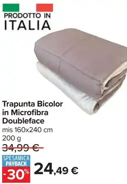Carrefour Trapunta Bicolor in Microfibra Doubleface offerta