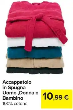 Carrefour Accappatoio in Spugna Uomo,Donna o Bambino offerta