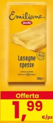 Despar Emiliane Barilla Lasagne spesse offerta