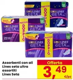 Despar Assorbenti con ali Lines seta ultra assortiti Lines Seta offerta