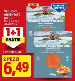 DPiù Salmone argentato COHO offerta