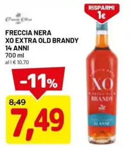 DPiù Freccia nera xo extra old brandy 14 anni offerta
