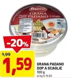 DPiù Trentin grana padano dop a scaglie offerta