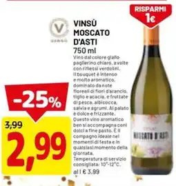 DPiù Vinsù moscato d'asti offerta