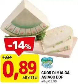 DPiù Cuor di malga asiago DOP offerta