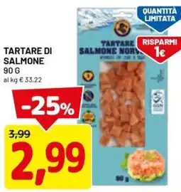 DPiù Tartare di salmone offerta