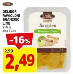 DPiù Delidor ravioloni branzino lime offerta