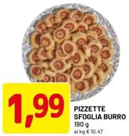 DPiù Pizzette sfoglia burro offerta