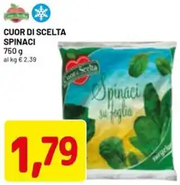 DPiù Cuor di scelta spinaci offerta