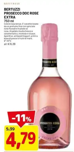 DPiù Bertuzzi prosecco doc rose extra offerta