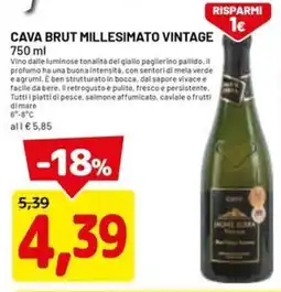 DPiù Cava brut millesimato vintage offerta