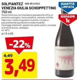 DPiù Solpiantezh venezia giulia schioppettino offerta