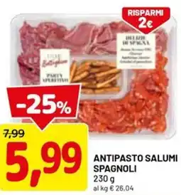 DPiù Antipasto salumi spagnoli offerta