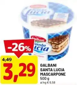 DPiù Galbani santa lucia mascarpone offerta