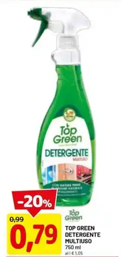 DPiù Top green detergente multiuso offerta