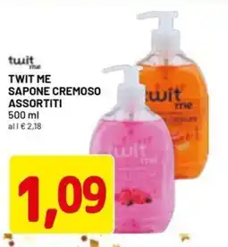 DPiù Twit me sapone cremoso offerta
