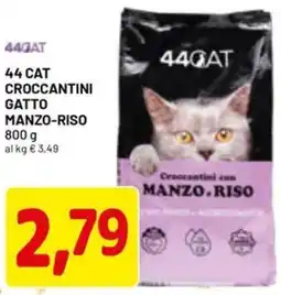 DPiù 44 cat croccantini gatto manzo-riso offerta