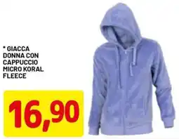 DPiù Giacca donna con cappuccio micro koral fleece offerta