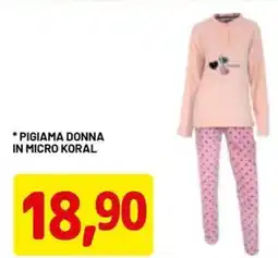 DPiù Pigiama donna in micro koral offerta
