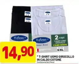 DPiù T-shirt uomo girocollo in caldo cotone offerta