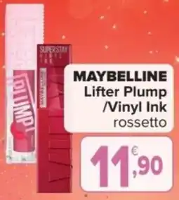 Iperal MAYBELLINE Lifter Plump /Vinyl Ink rossetto offerta