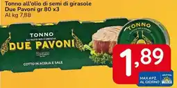 Famila Tonno all'olio di semi di girasole Due Pavoni offerta