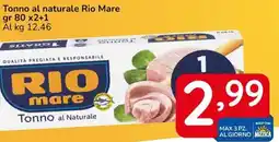 Famila Tonno al naturale Rio Mare offerta