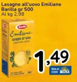Famila Lasagne all'uovo Emiliane Barilla offerta