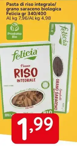 Famila Pasta di riso integrale/ grano saraceno biologica Felicia offerta