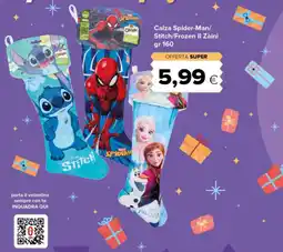 Oasi Calza Spider-Man/ Stitch/Frozen II Zàini offerta