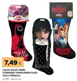 Oasi Calza squid game/ stranger things/mercoledì DOLCI PREZIOSI offerta