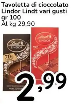 Famila Tavoletta di cioccolato Lindor Lindt offerta
