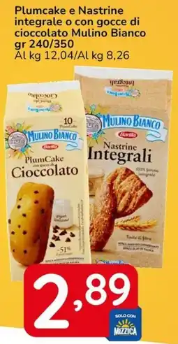 Famila Plumcake e Nastrine integrale o con gocce di cioccolato Mulino Bianco offerta
