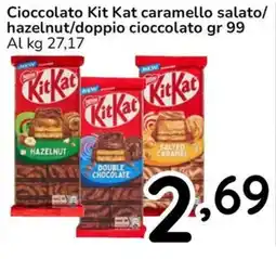 Famila Cioccolato Kit Kat caramello salato/ hazelnut/doppio cioccolato offerta