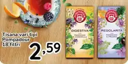 Famila Tisana Pompadour 18 filtri offerta