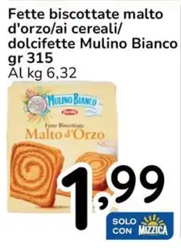 Famila Fette biscottate malto d'orzo/ai cereali/ dolcifette Mulino Bianco offerta