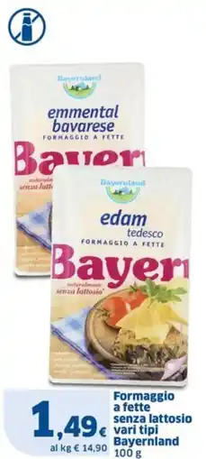 Sigma Formaggio a fette senza lattosio Bayernland offerta
