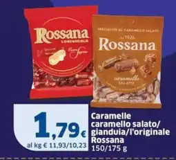 Sigma Caramelle caramello salato/ gianduia/l'originale Rossana offerta