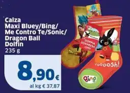 Sigma Calza Maxi Bluey/Bing/ Me Contro Te/Sonic/ Dragon Ball Dolfin offerta