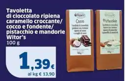 Sigma Tavoletta di cioccolato ripiena caramello croccante/ cocco e fondente/ pistacchio e mandorle Witor's offerta
