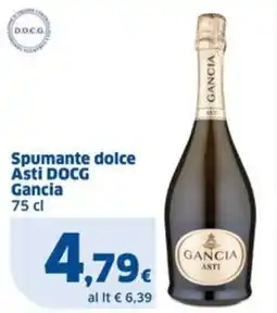 Sigma Spumante dolce Asti DOCG Gancia offerta
