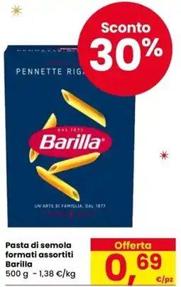 Despar Pasta di semola formati assortiti Barilla offerta